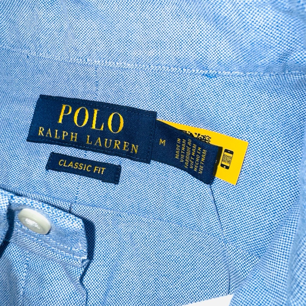 VERY RARE HARD TO FIND POLO RALPH LAUREN P-WING LOGO OXFORD SHIRT - Picture 10 of 11